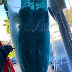 Teal blue short dress